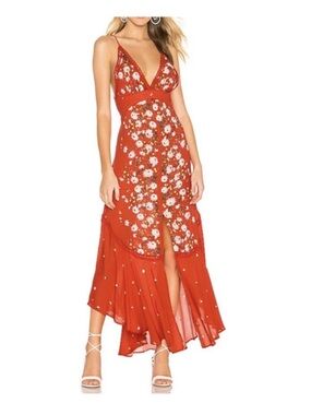 Free People Paradise Printed Maxi Dress women Sz Medium